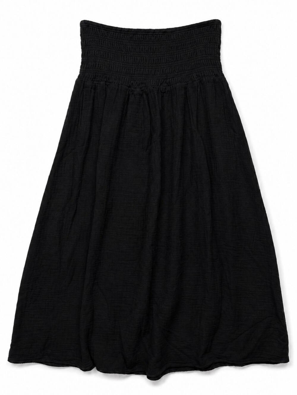 Old Navy Black Smocked-Waist Maxi Skirt Or Dress